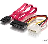 Equip - Câble SATA - alimentation interne 4 plots, SATA pour combo SATA (F) - 50 cm - moulé
