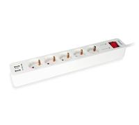 Equip Steckdosenleiste 5-fach Schuko 1,5m Kabel,2xUSB,Schutz