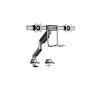 Equip Support Bureau Double Écran 17"-32" (43-81cm) 18kg VESA 75/100mm Fixation Collier/Passe-fil Inclinaison Pivot Rotation Aluminium/Acier Noir