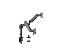Equip Support Bureau Double Écran 17-32" (43-81cm) Pince, VESA 75/100, Vérin Gaz, Inclinaison ±35°, Rotation 360°, Charge Max 2x9kg