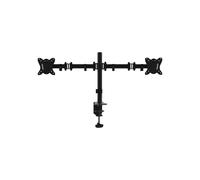 Equip Support Bureau Double Moniteur 13"-27" 16kg VESA 75/100 Aluminium/Acier Inclinaison +/-45° Rotation 180° Extension 45cm Montage Pince