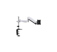 Equip Support Bureau Moniteur 13"-27" (33-68.6cm) Pince, VESA 75x75/100x100, Inclinaison -40°/+90°, Rotation 360°, Aluminium Blanc, Vérin à Gaz