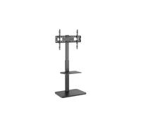 Equip Support Sol TV 37"-75" (94-190.5cm) Acier & Bois 40kg VESA 200x200-600x400 Pivotant -35°/+35° Gestion Câbles Ref.650613