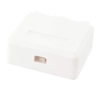 Equip Surface-Mounted Housing for 2 Keystone Jack with Cover White