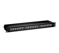 equip - Tableau de connexions - CAT 6e - STP - noir - 1U - 19" - 24 ports Noir G