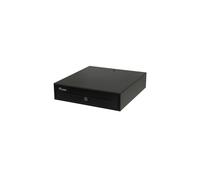 Equip Tiroir-caisse Manuel Noir Métal 420x405x110mm, 4 Compartiments Billets, 8 Compartiments Pièces, 2 Fentes Chèques/Billets, Port RJ-11
