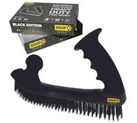 EQUIP TRADE Brosse métallique industrielle à deux poignées en acier au carbone, nettoyage abrasif extrême, contrôle extrême à deux mains, brosse métallique Black Edition