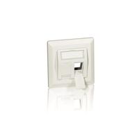 Equip Unterputzdose +Frontplatte 2 Keystone 45° RAL 1013 Polybeutel