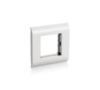 Equip Unterputzdose Frontplatte French Modular 45x45 RAL9010 Polybeutel