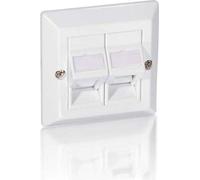 Equip Unterputzdose nur Frontplatte 2 Keystone 45° RAL 9010