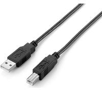 Equip USB Kabel 2.0 A-B 480Mbps St/St 2.00m schwarz Polybeutel