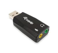 Equip USB Sound Adapter Sound Card USB 2 x 3.5 mm Stereo Mic-In Line-Out Externa