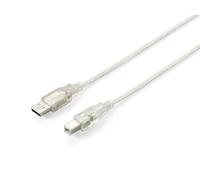 Equip USB2.0 Kabel USB Anschlusskabel (A/Stecker - B/Stecker 1,8 m) silber Silbe