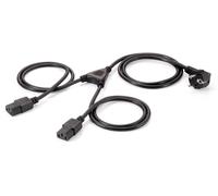 Equip Y-Netzanschlusskabel Schuko -> 2x IEC C13 St/Bu