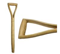 Equip247uk Poignée en D conique en bois dur fendu de 71,1 cm | Poignée en bois Toon de 71,1 cm avec poignée YD | Remplacement de rechange pour fourche de jardin pelle pelle