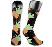 Équipage Chaussettes Carotte Folle Chaussettes De Mi-Mollet Confortables Classiques Planche À Roulettes Bonneterie, Pour Trekking, Lété, Course À Pied, 40cm