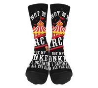 Équipage Chaussettes Ce N'Est Pas Mon Cirque, Ce Ne Sont Pas Mes Singes, Mais Je Connais Assurément Chaussettes Basketball Durable Planche À Roulettes Bonneterie, Pour Cyclisme, Gym, 40cm