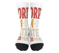 Équipage Chaussettes Désolé Pour Le Retard, Je Devais Surveiller Mes Imprimantes 3D. Chaussettes De Mi-Mollet Respirantes Élastique Bonneterie, Pour Course À Pied, Sport, Trekking, 40cm