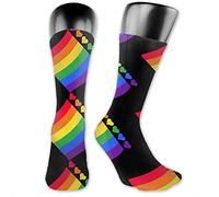 Équipage Chaussettes Gay Pride Couleur Arc-En-Ciel Égalité Lgbt Chaussettes Mi-Mollet Durable Classiques Planche À Roulettes Bonneterie, Pour Sport, Lété, Trekking, 40cm
