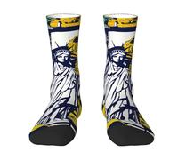 Équipage Chaussettes Impression De La Ville De New York Chaussettes Mi-Mollet Durable Respirantes Élastique Bonneterie, Pour Gym, Cyclisme, Running, 40cm