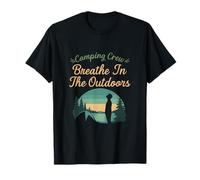 Équipage de Camping Breathe in The Outdoors Lake Dawn Graphic T-Shirt