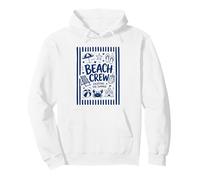 Équipage de Plage profitant de l'été Amusant Vintage Illustration doublée Sweat à Capuche