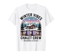 Équipage du Chalet de Vacances de Ski rétro avec Ambiance hivernale T-Shirt