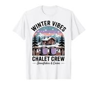 Équipage du Chalet de Vacances de Ski rétro avec Ambiance hivernale T-Shirt Graphique avec Valeur