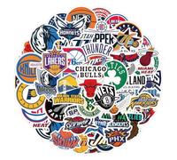 Équipe de basketball Autocollants Pack 60 PCS pour voiture, bouteilles d'eau, autocollants pour adolescents Autocollants en vinyle mignons