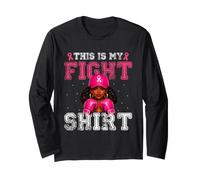 Équipe de Boxe Rose This is My Fight Breast Cancer Warrior Manche Longue