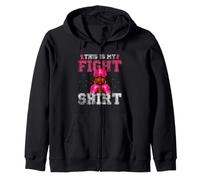 Équipe de Boxe Rose This is My Fight Breast Cancer Warrior Sweat à Capuche