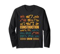 Équipe de construction, machinerie lourde, opérateur, excavatrice, constructeur Manche Longue