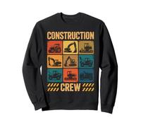 Équipe de construction, machinerie lourde, opérateur, excavatrice, constructeur Sweatshirt