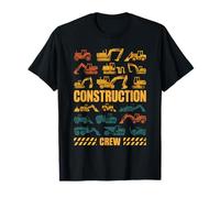 Équipe de construction, machinerie lourde, opérateur, excavatrice, constructeur T-Shirt