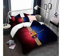 Équipe De Football Fc Barcelona Housse De Couette Légère En Microfibre Housse De Couette Douce Ensemble De Literie Chanter Double King Size