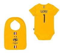 Equipe de France de Football Body + Bavoir bébé Hugo LLORIS - Collection Officielle 18 Mois