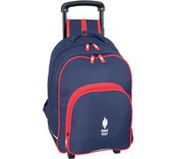 EQUIPE DE FRANCE Sac à Dos Emblème 2 Compartiments, 27 litres, 33x42x19cm, Bleu Blanc et Rouge, Polyester