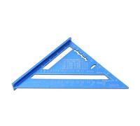 Équipe de menuiserie en alliage d'aluminium avec échelles impériales et métriques. rapporteur pour ingénieurs et charpentiers. (Bleu)