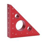 Équipe de menuisier, 0-2Inch 0-60mm Règle Triangulaire en Aluminium, 45 Degrés Métal Équerre pour charpentier, Concepts, Ingénieur