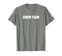 Équipe de Natation T-Shirt, Homme, Vert Kaki chiné, S