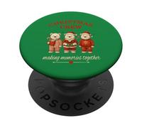 Équipe de Noël Faisant des Souvenirs Ensemble en Famille avec des Ours Amusants PopSockets PopGrip Adhésif