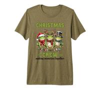 Équipe de Noël Faisant des Souvenirs Ensemble Mignonnes Grenouilles festives T-Shirt Haut de Gamme