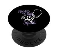Équipe de Nuit infirmière médecin Travail et Livraison ER PopSockets PopGrip Adhésif