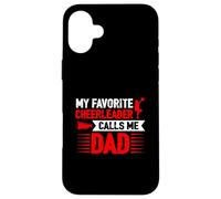 Équipe de Pom-Pom Girls Red Cheer Dad Family Father Coque pour iPhone 16 Plus