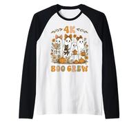 Équipe de professeurs 4K Boo Crew Preppy Halloween Floral Ghost PreK4 Manche Raglan