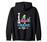 Équipe de quatrième année : Cute Preppy Teacher Student School Sweat à Capuche