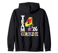 Équipe de quatrième année de l'école Cool Rainbow Teacher Student School Sweat à Capuche