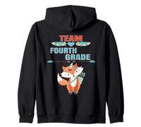 Équipe de quatrième année de l'école Cute Fox Teacher Student School Sweat à Capuche