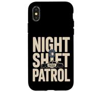 Équipe de Service de Police de Patrouille de Nuit Coque pour iPhone X/XS