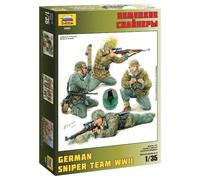 Équipe De Snipers Allemande WWII 1:35 Figurine Kit De Modèle En Plastique ZVEZDA